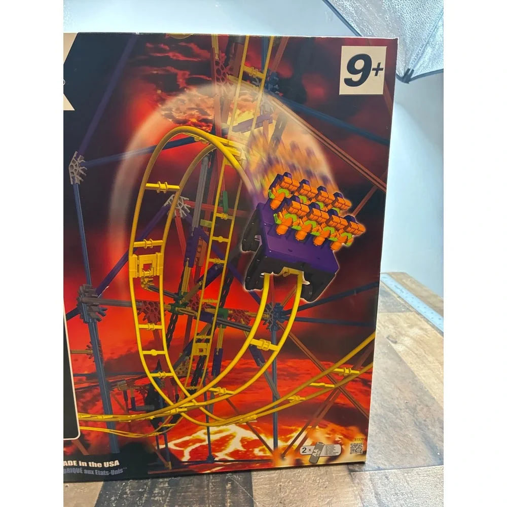 K'NEX Firestorm Freefall Coaster Building Set 674pc Motorized Ages 9+ New Sealed